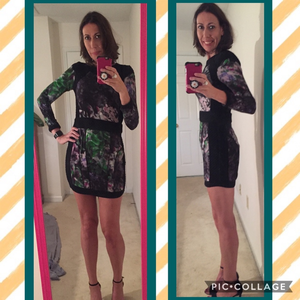 Charlie Jade long sleeve quilted mini dress